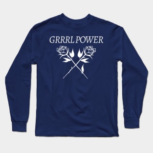 Grrrl Power ........... Aesthetic Punk Girl Design Long Sleeve T-Shirt